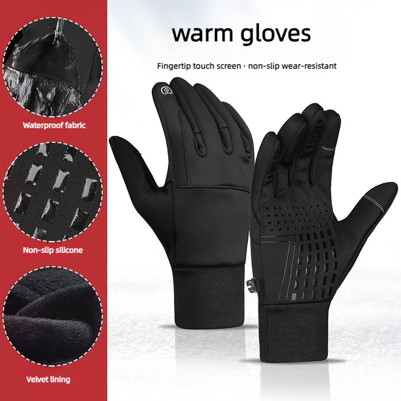 Autumn Winter Men Women Gloves - Waterproof Mitten Ski review and price