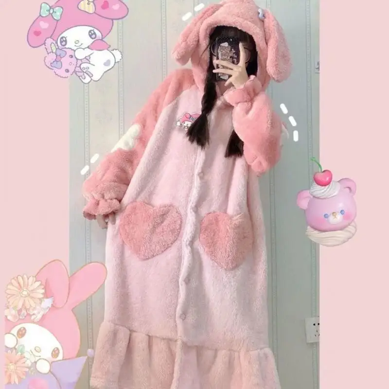 2Pcs Hello Kittys Plush Pajama - Winter Clothing Girls review and price