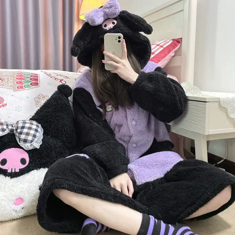 2Pcs Hello Kittys Plush Pajama - Winter Clothing Girls review and price